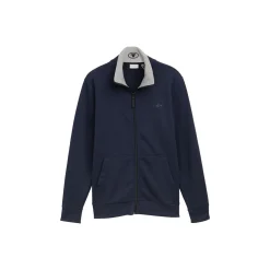 Printed stand-up sweat jacket
