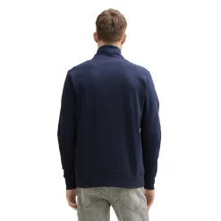 Printed stand-up sweat jacket