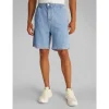 PULL ON RELAXED DENIM SHORT