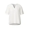 QR Splitneck blouse w turn-up