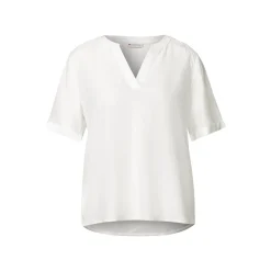 QR Splitneck blouse w turn-up