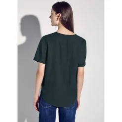 QR Splitneck blouse w turn-up