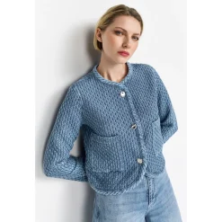 Quilted denim jacket