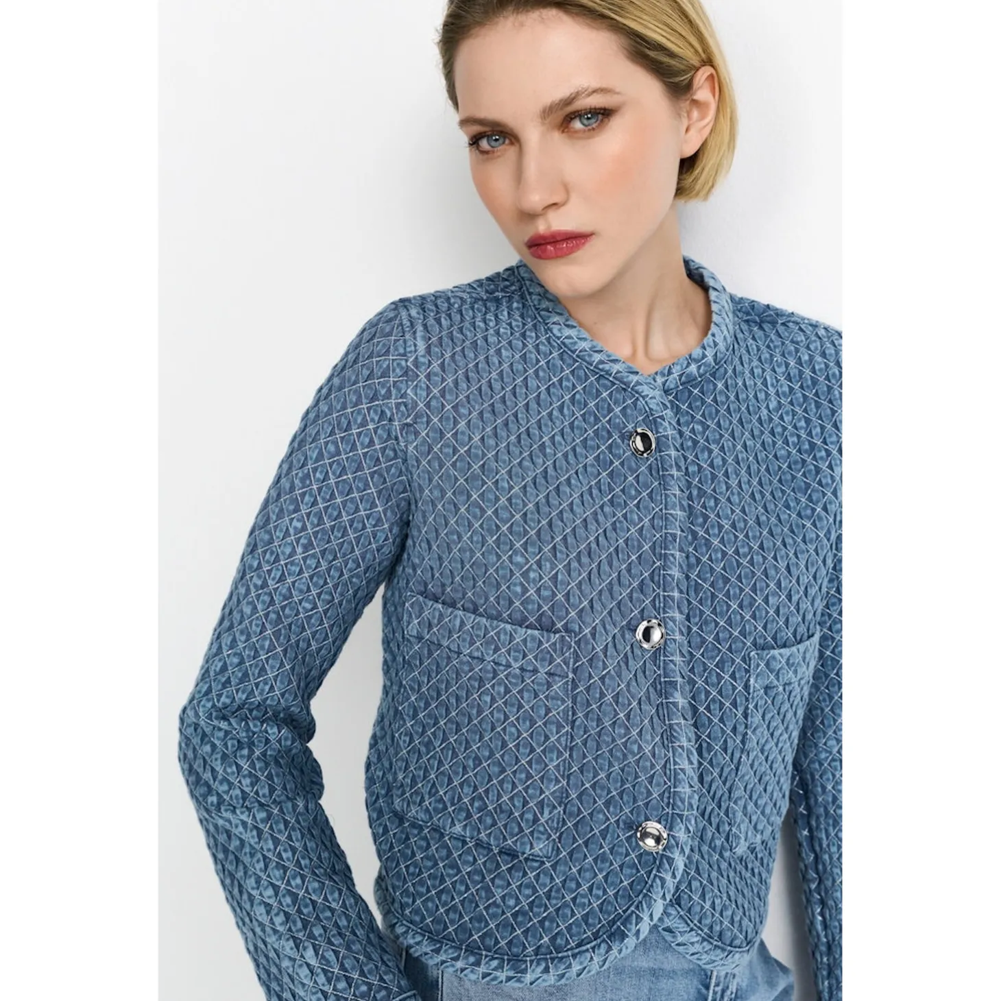 Quilted denim jacket