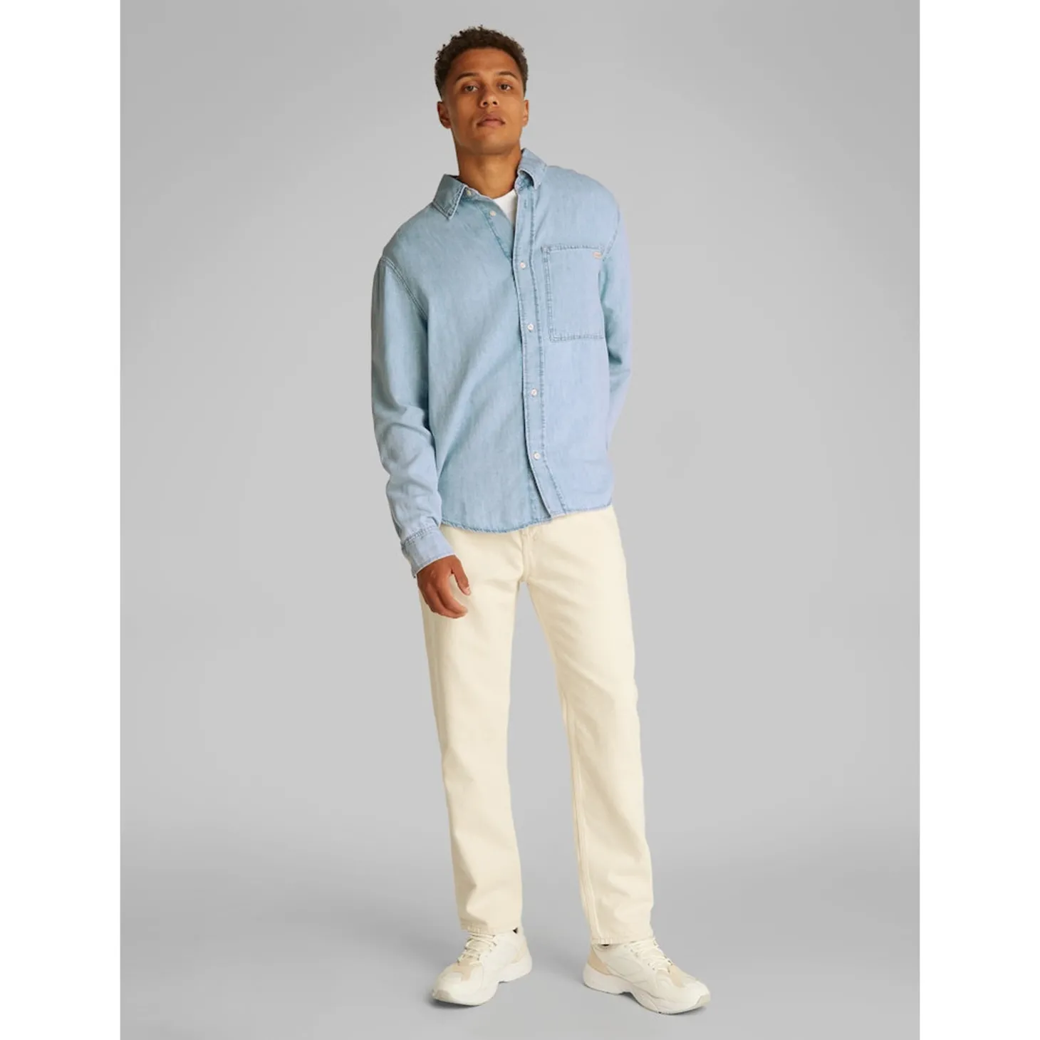 REGULAR LINEAR DENIM SHIRT