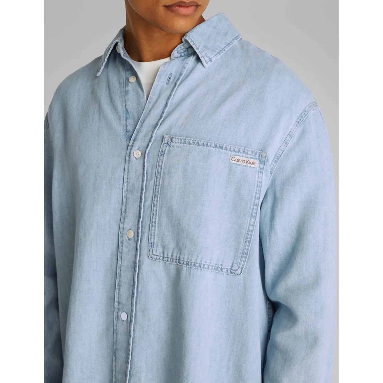 REGULAR LINEAR DENIM SHIRT