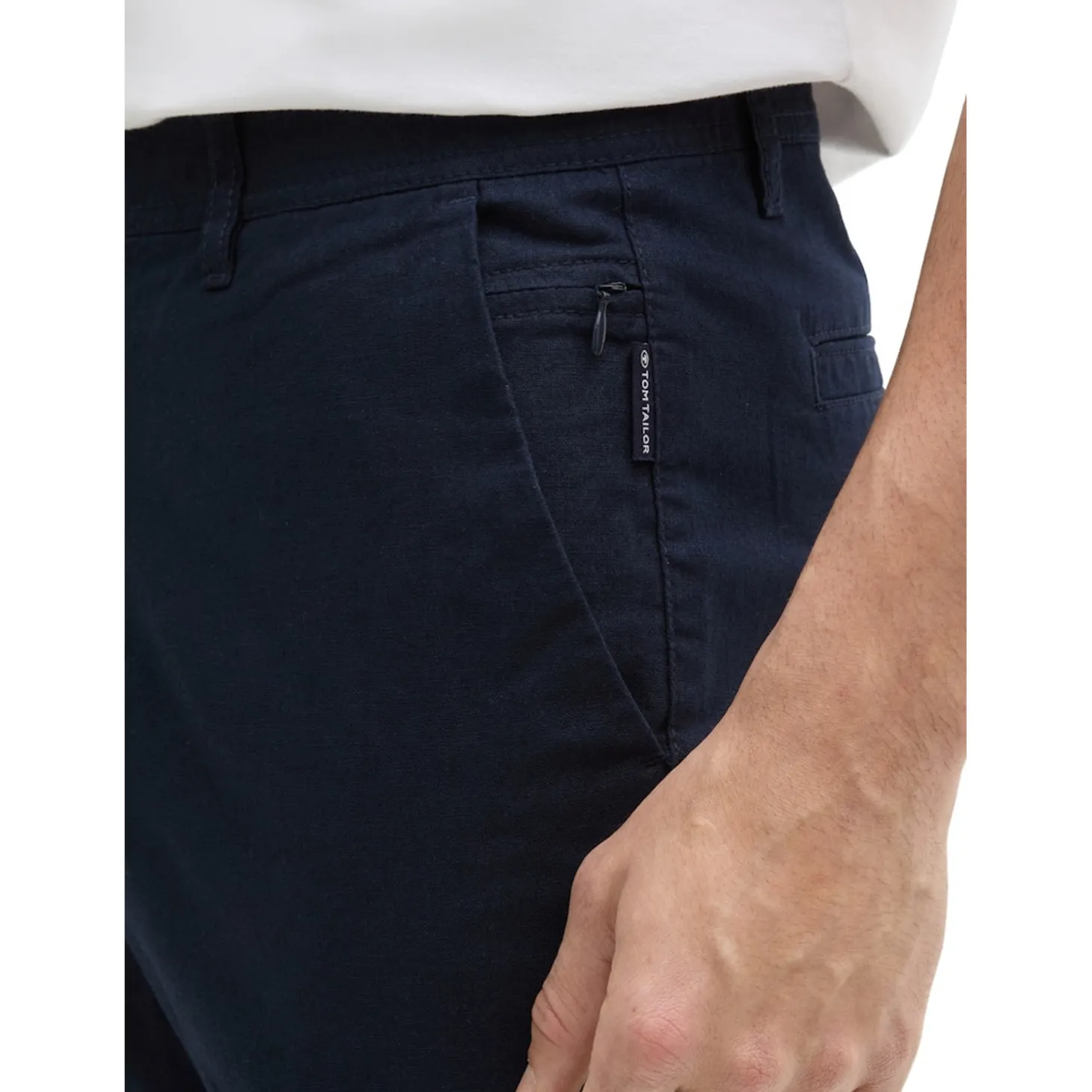Regular linen chino pants