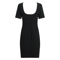 SCUBA CREPE FRONT TWIST DRESS
