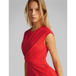 SCUBA CREPE TWIST FRONT JUMPSU