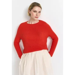 Seamless Crew Neck Half Cardig