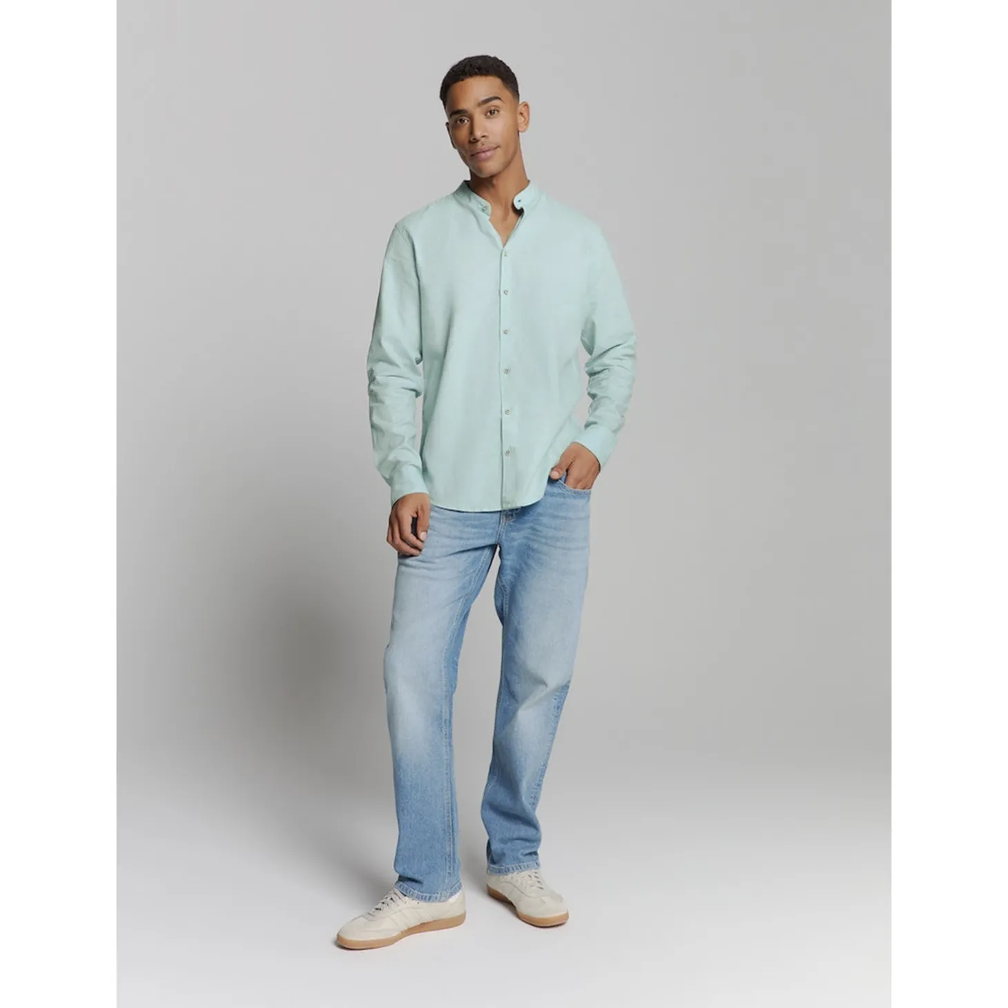 Shirt Granddad Solid With Line