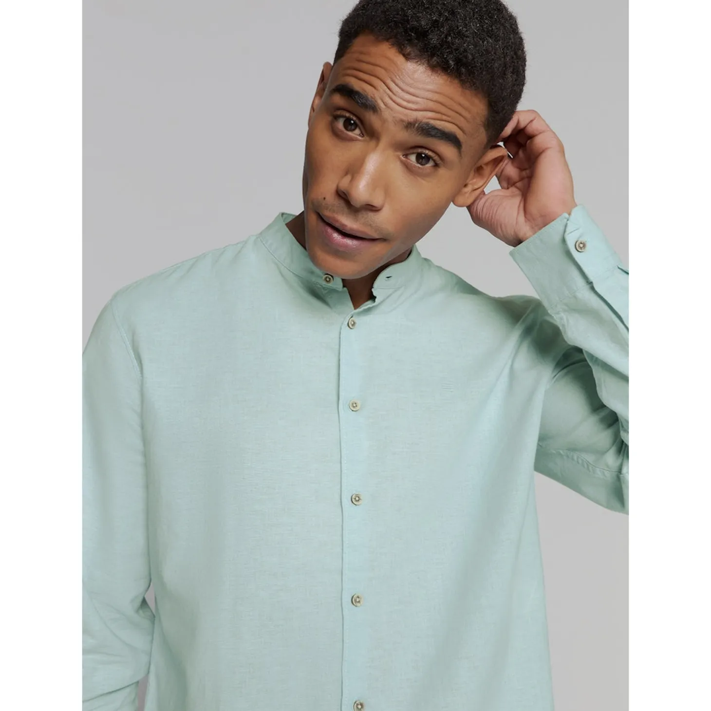 Shirt Granddad Solid With Line