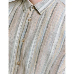 Shirt Slub Multi Coloured Stri