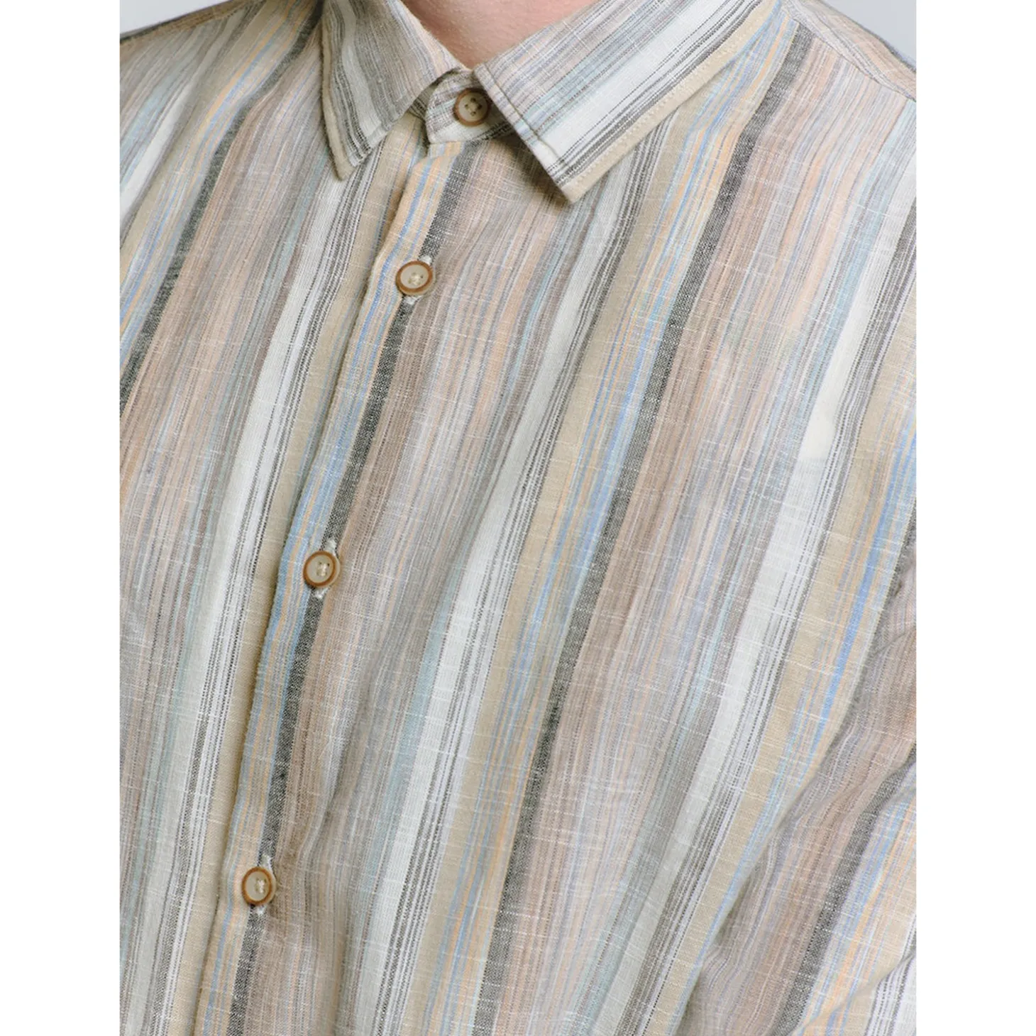 Shirt Slub Multi Coloured Stri