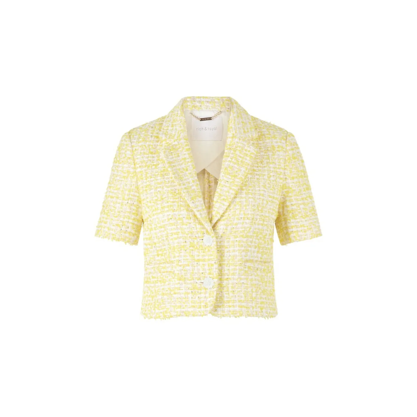 Short leeved boucle blazer