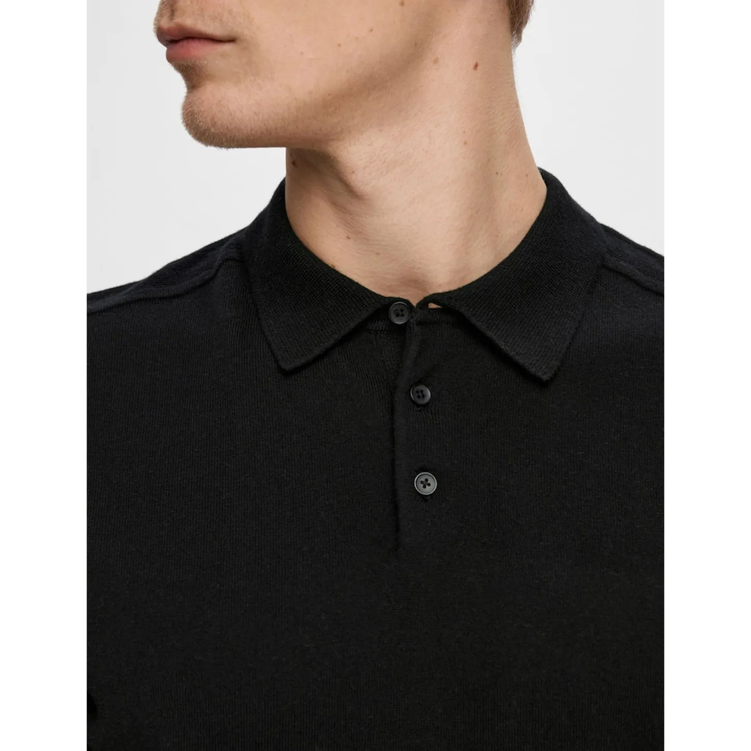 SLHBERG SS KNIT POLO NOOS