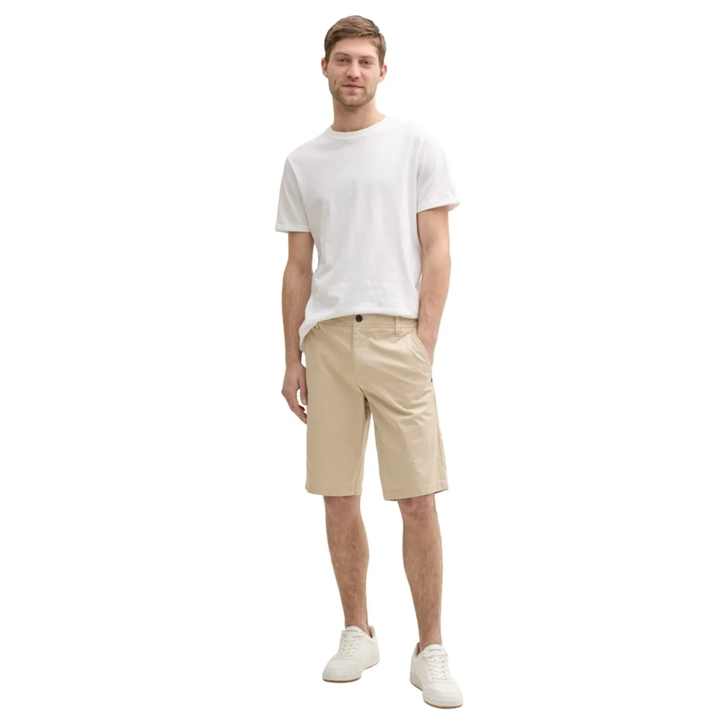 Slim printed chino shorts