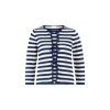 Striped Ajour cardigan with bo