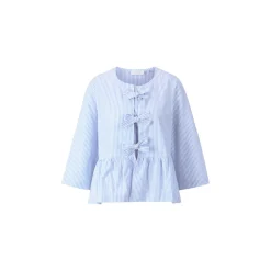 Striped blouse with bow