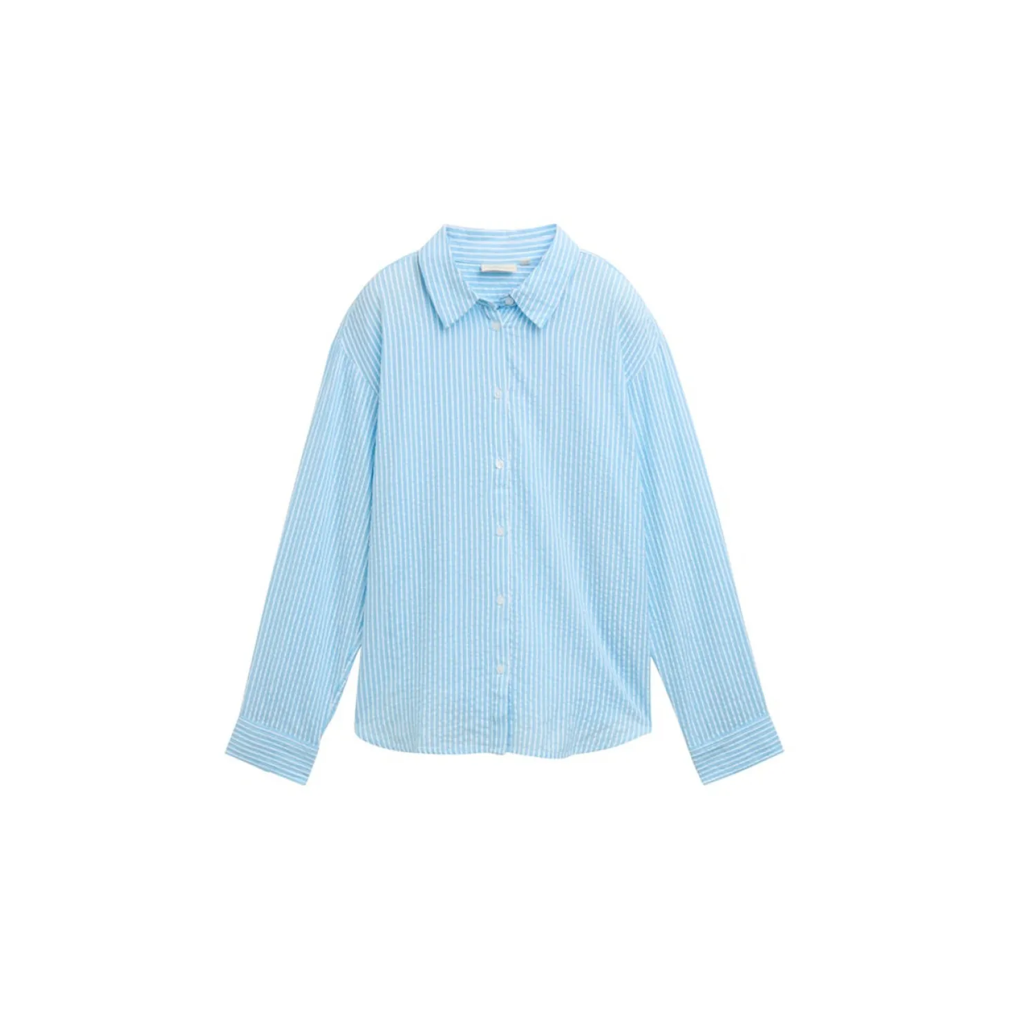 Striped seersucker shirt