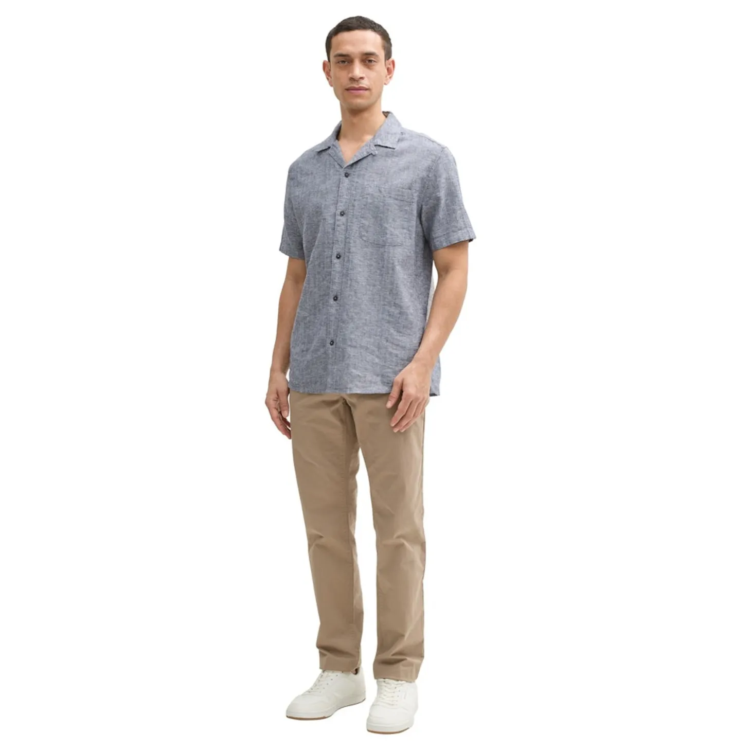 Structured cotton linen shirt
