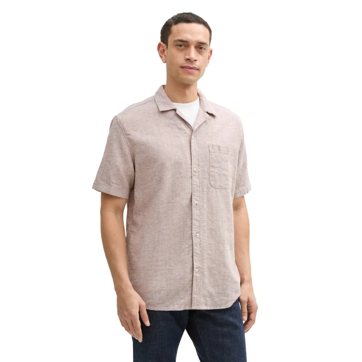 Structured cotton linen shirt