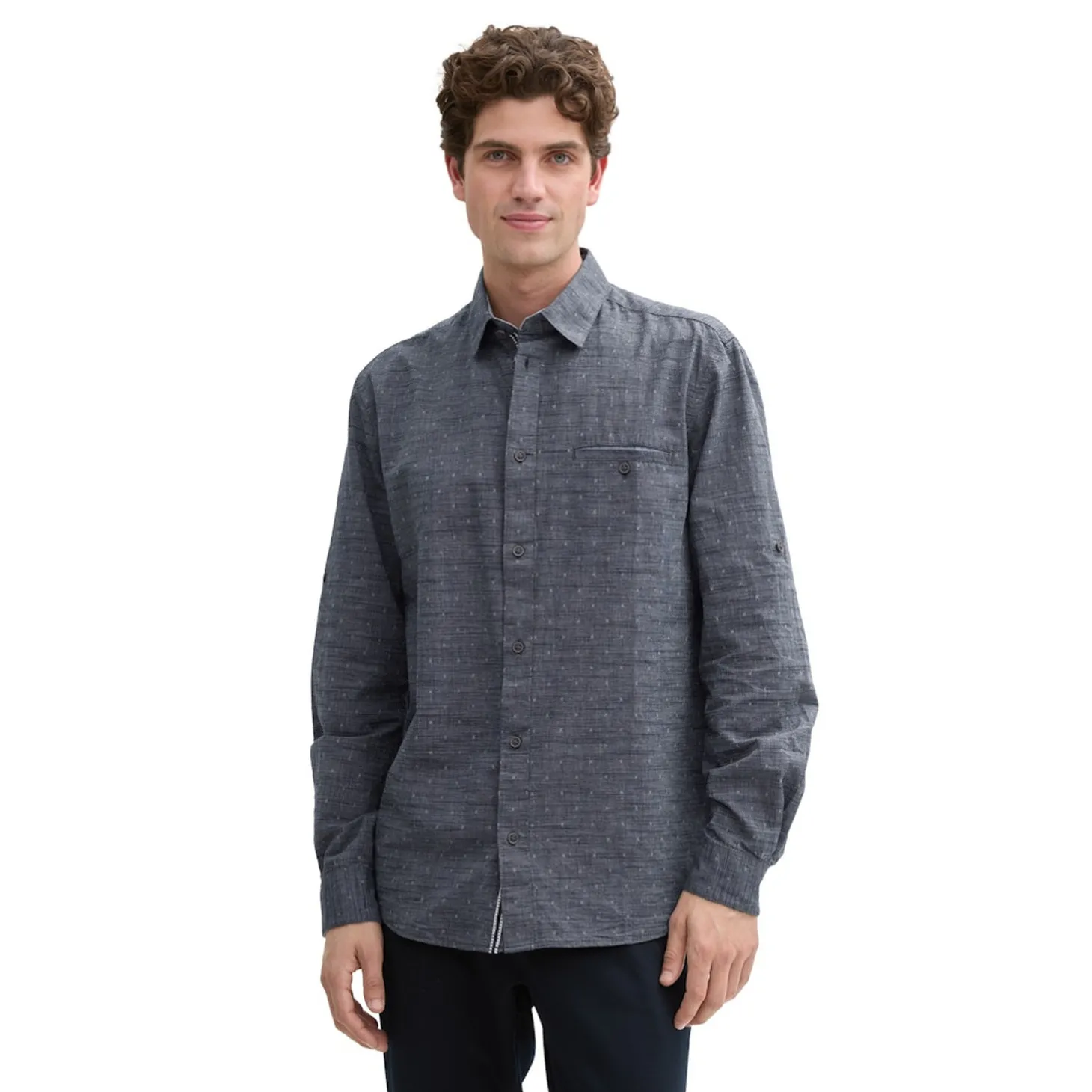 Structured slubyarn shirt