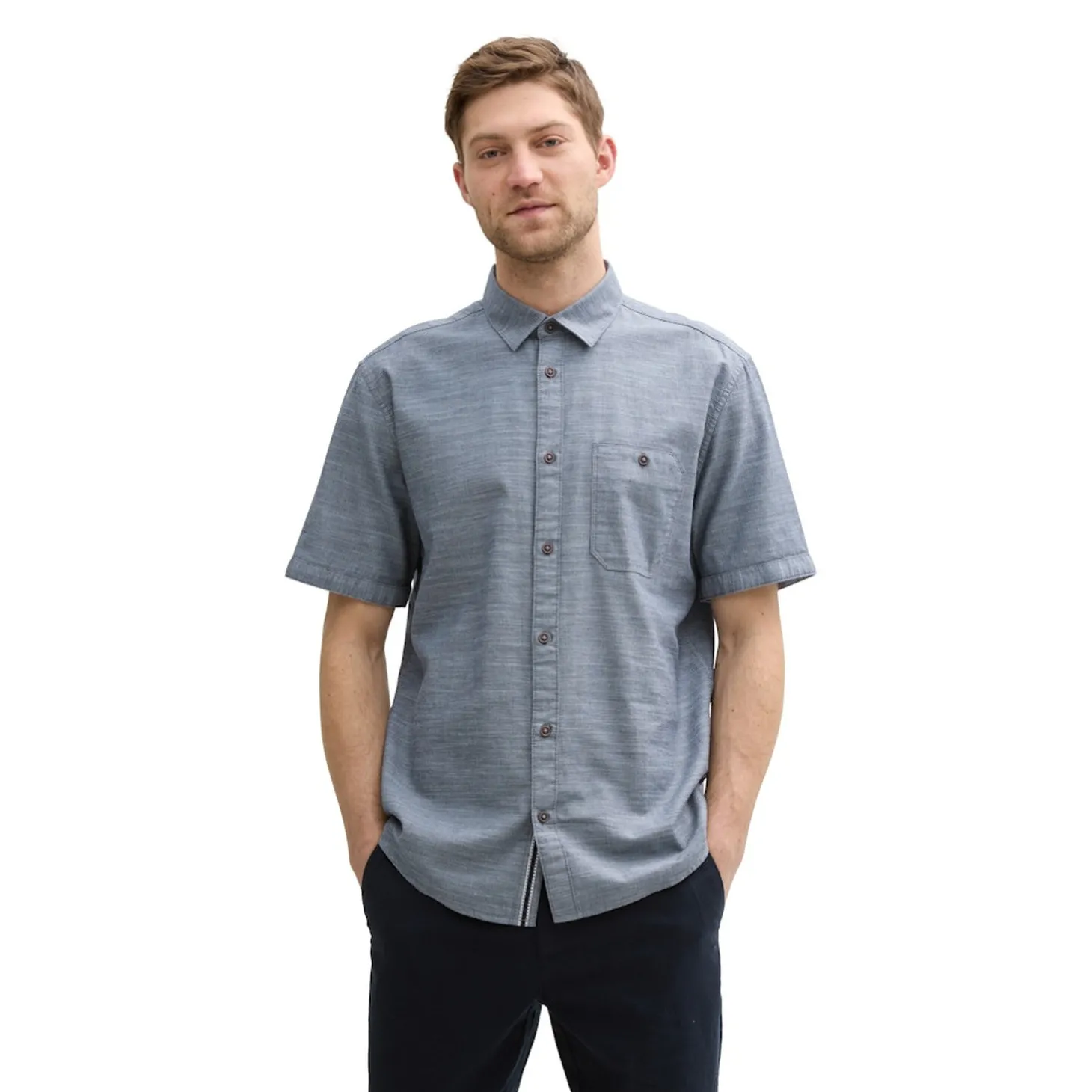 Structured slubyarn shirt