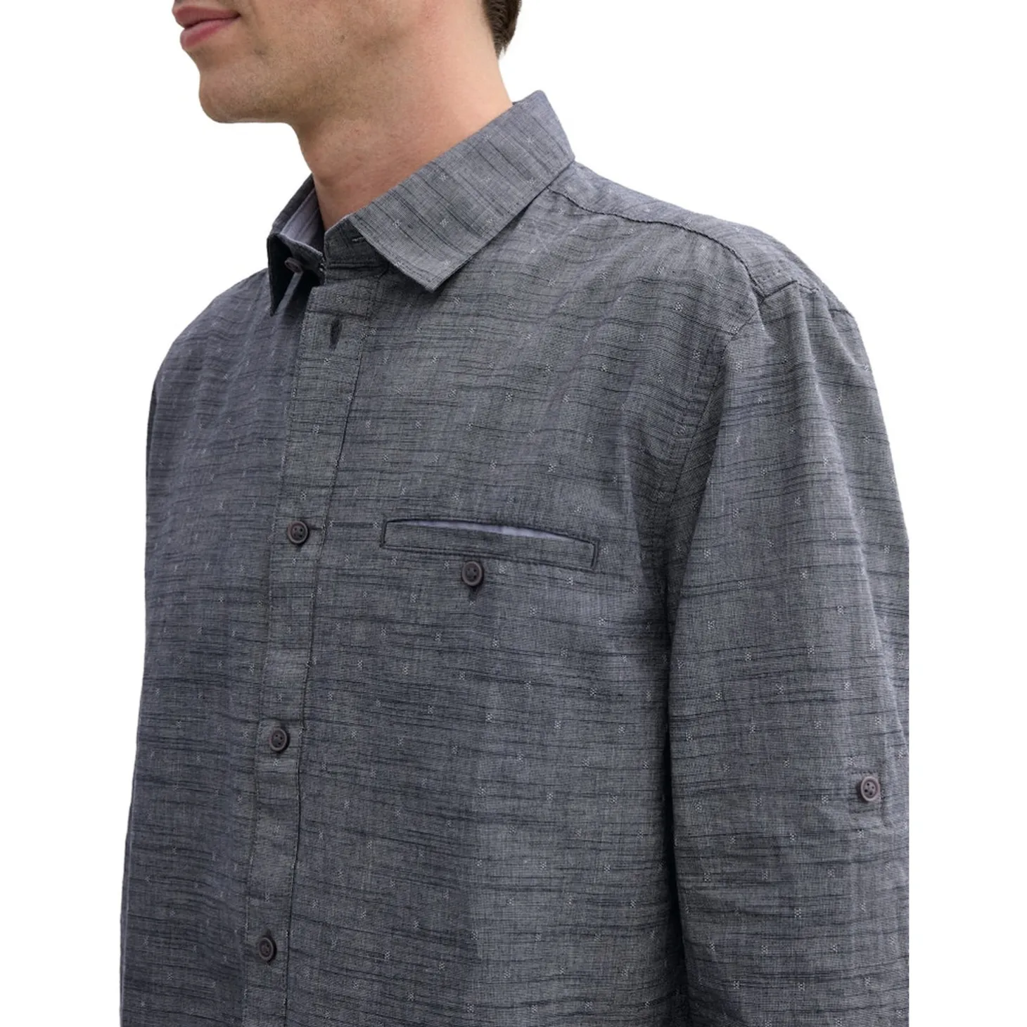 Structured slubyarn shirt