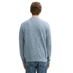 Structured twotone knit jacket