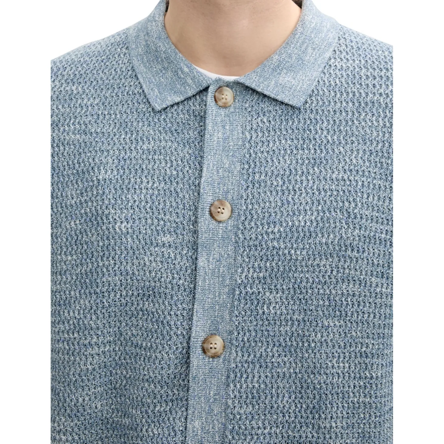 Structured twotone knit jacket