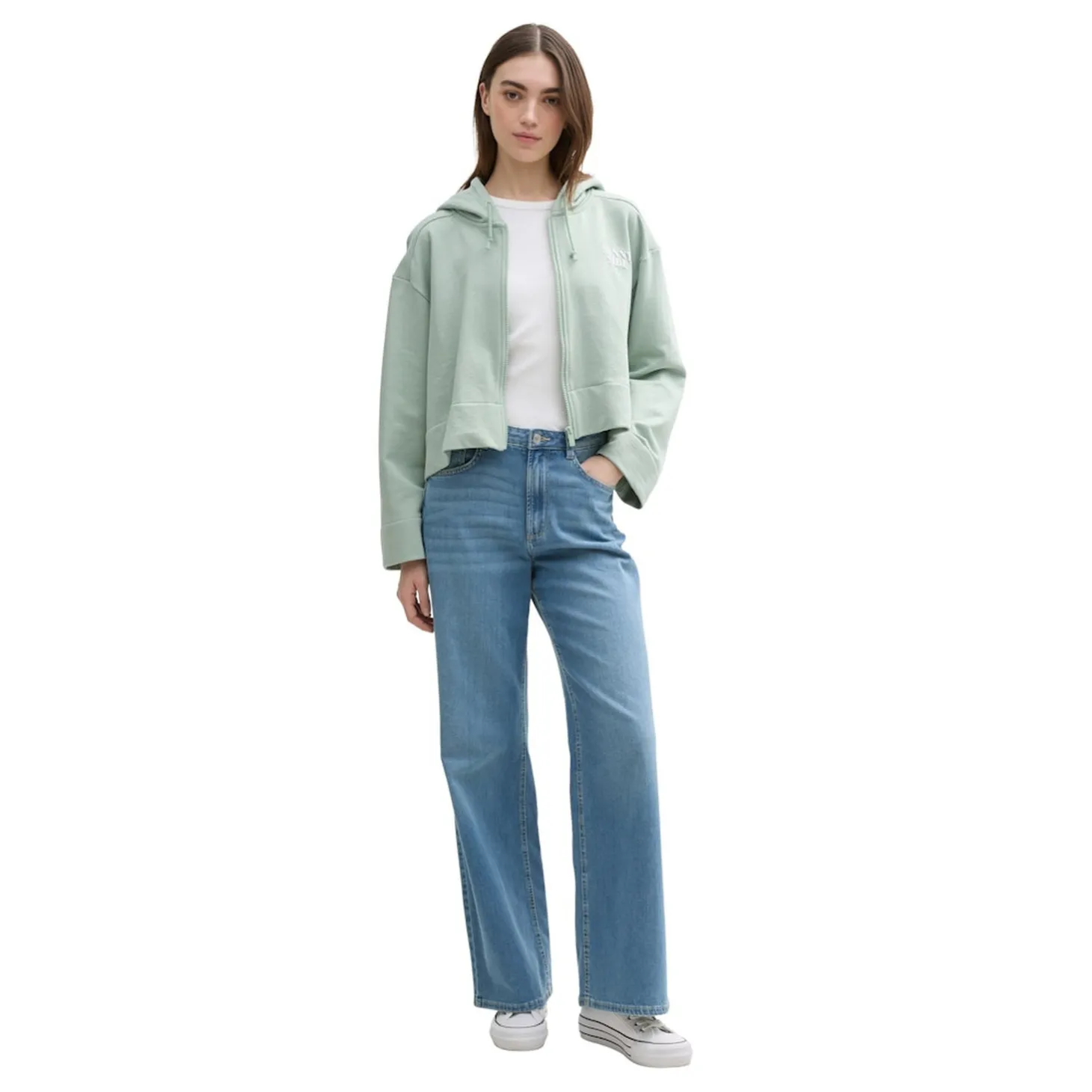 Sweat jacket with print