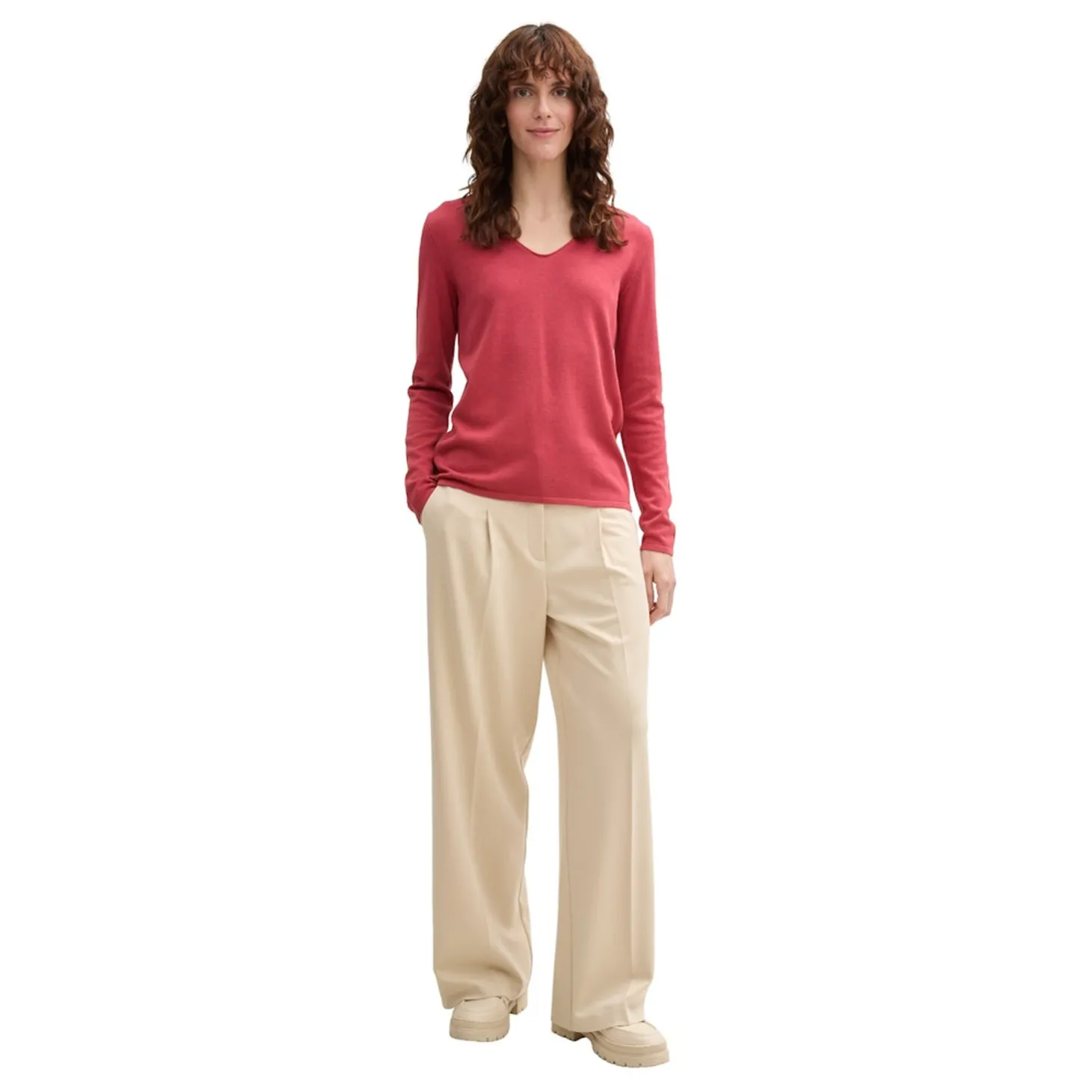 Sweater basic v-neck
