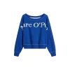 Sweatshirt, boat neck, MOP log
