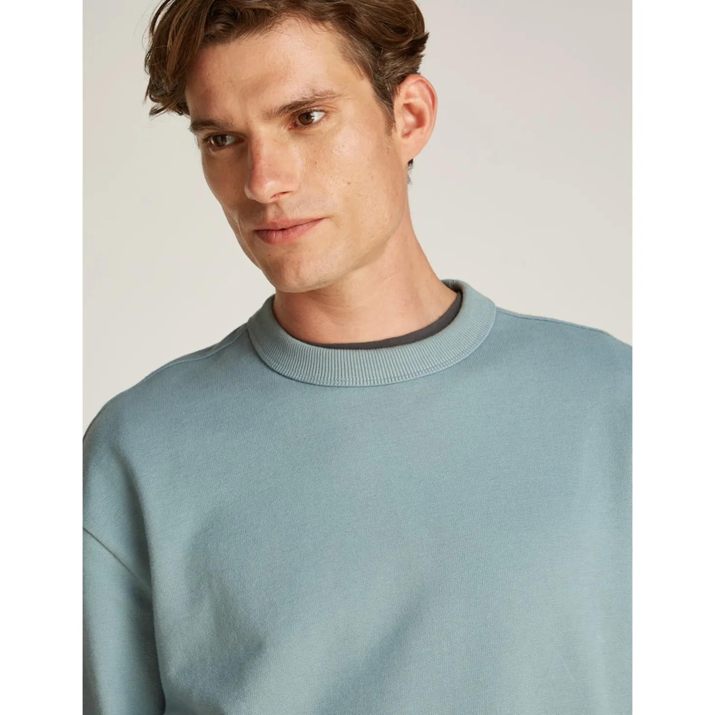 TEXTURED CREPE JERSEY CREW NEC