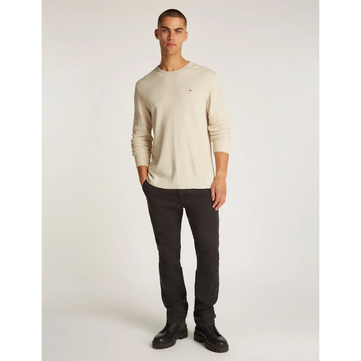 TJM SLIM WAFFLE L/S TEE EXT