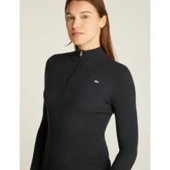 TJW 1/4 ZIP SWEATER CABLE DRES
