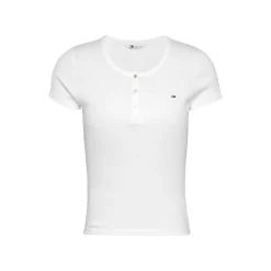 TJW SLIM BUTTON RIB C-NECK SS