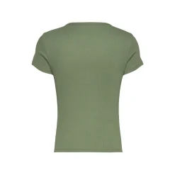 TJW SLIM BUTTON RIB C-NECK SS
