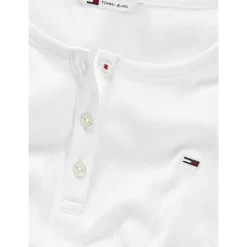 TJW SLIM BUTTON RIB C-NECK SS