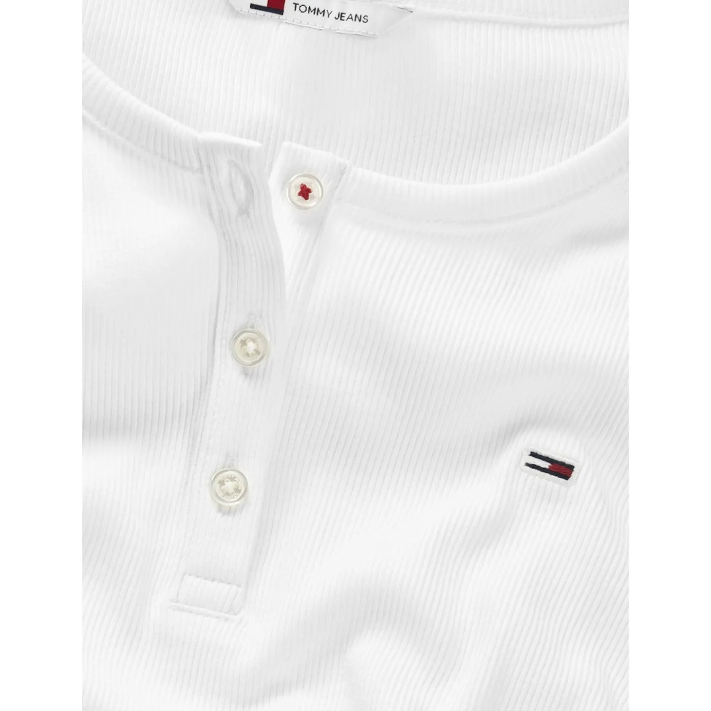 TJW SLIM BUTTON RIB C-NECK SS