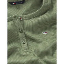 TJW SLIM BUTTON RIB C-NECK SS