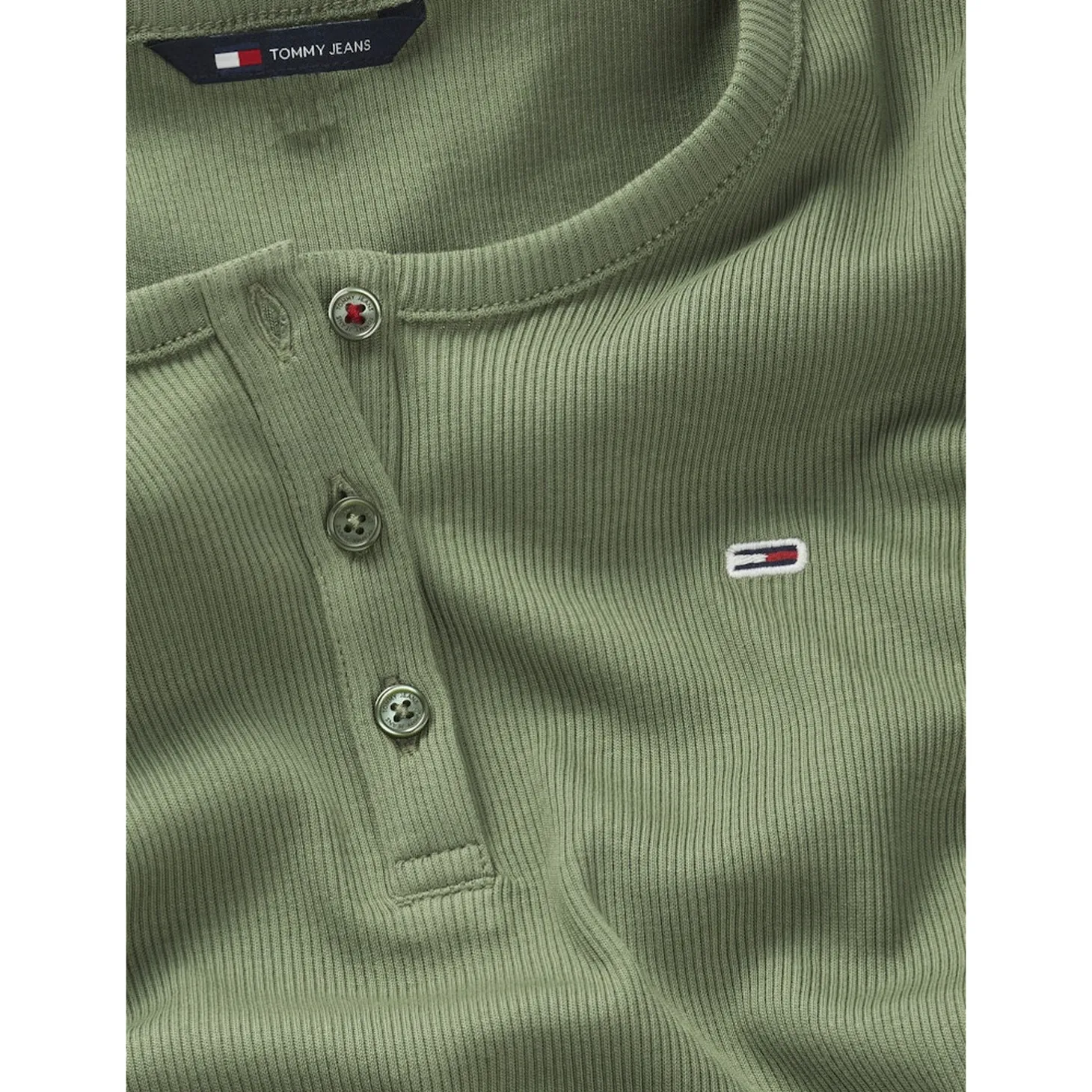 TJW SLIM BUTTON RIB C-NECK SS