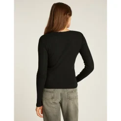 TJW SLIM POINTELLE RIB TEE LS