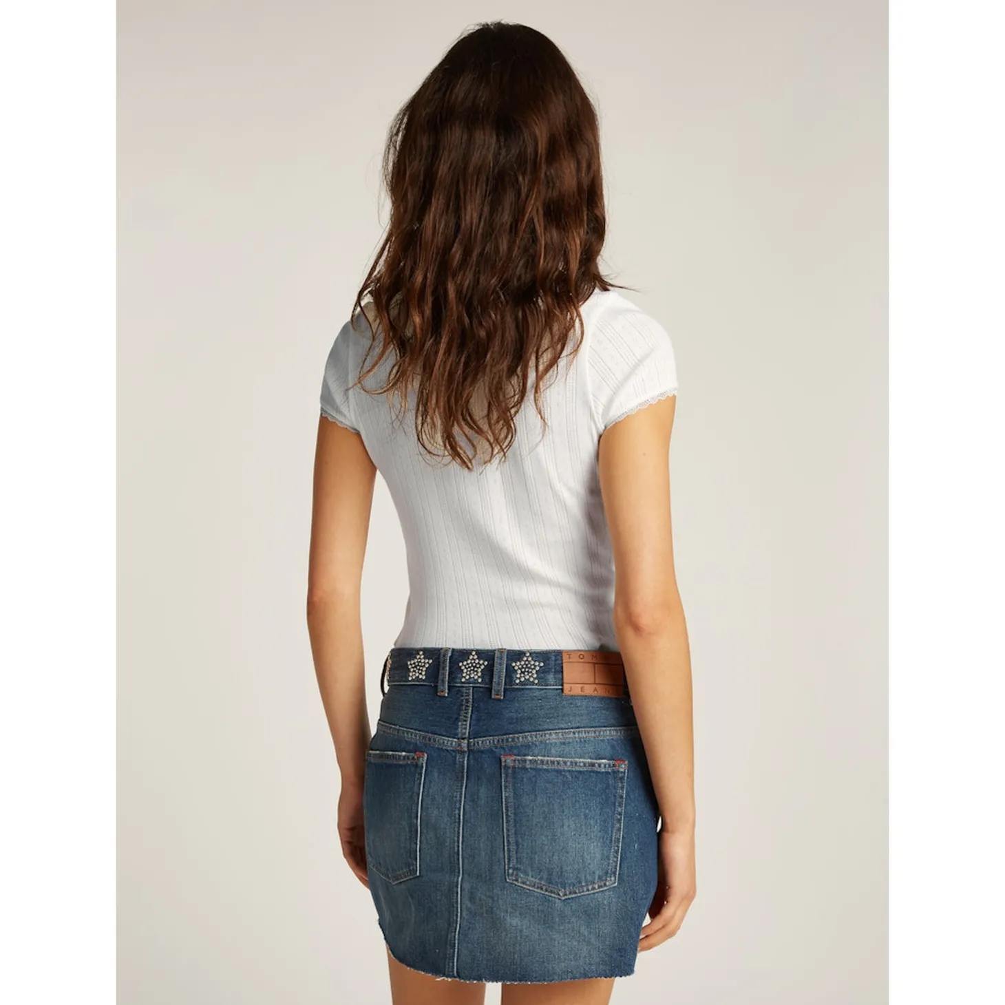 TJW SLIM POINTELLE RIB TEE