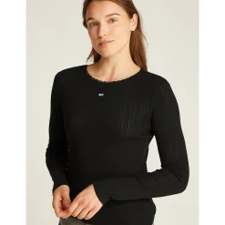 TJW SLIM POINTELLE RIB TEE LS