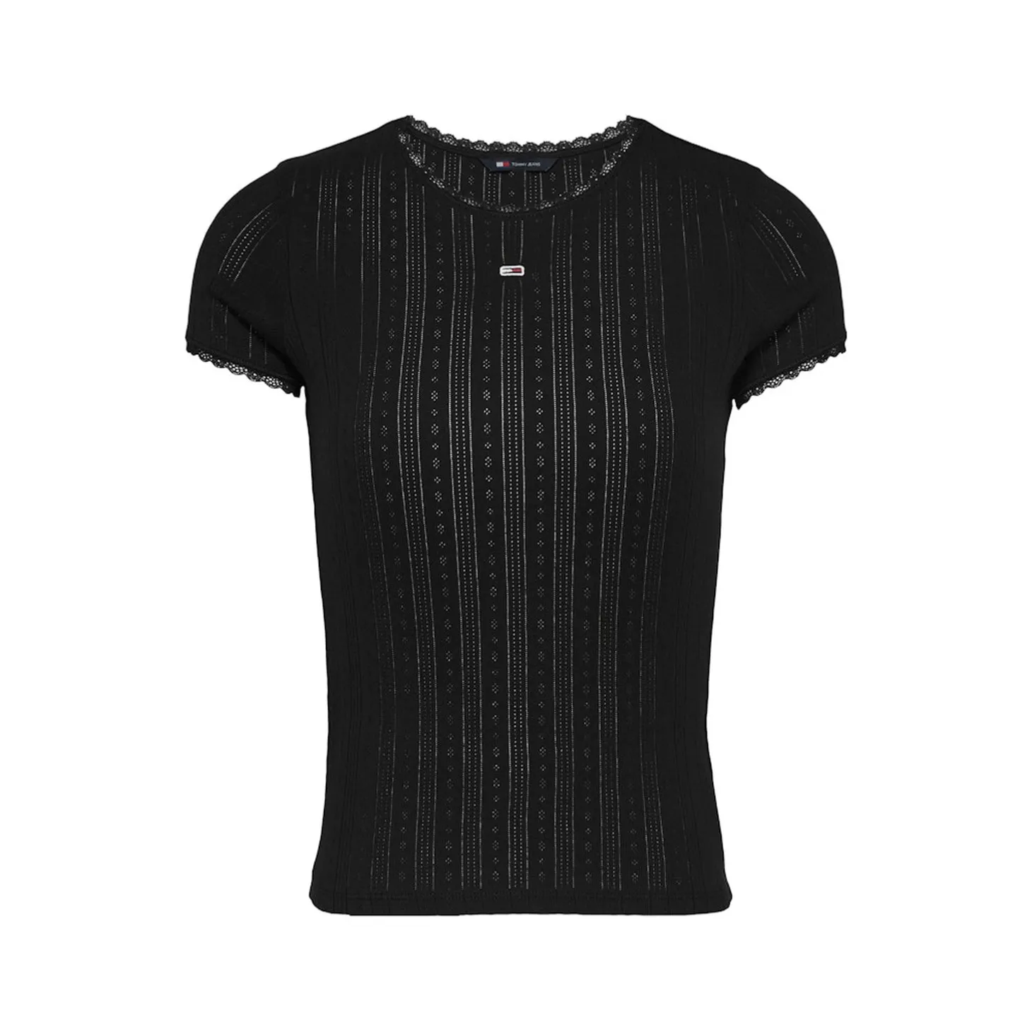 TJW SLIM POINTELLE RIB TEE