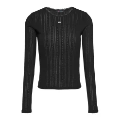 TJW SLIM POINTELLE RIB TEE LS