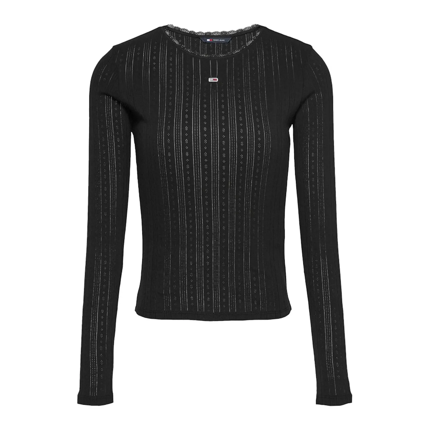TJW SLIM POINTELLE RIB TEE LS