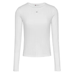TJW SLIM POINTELLE RIB TEE LS